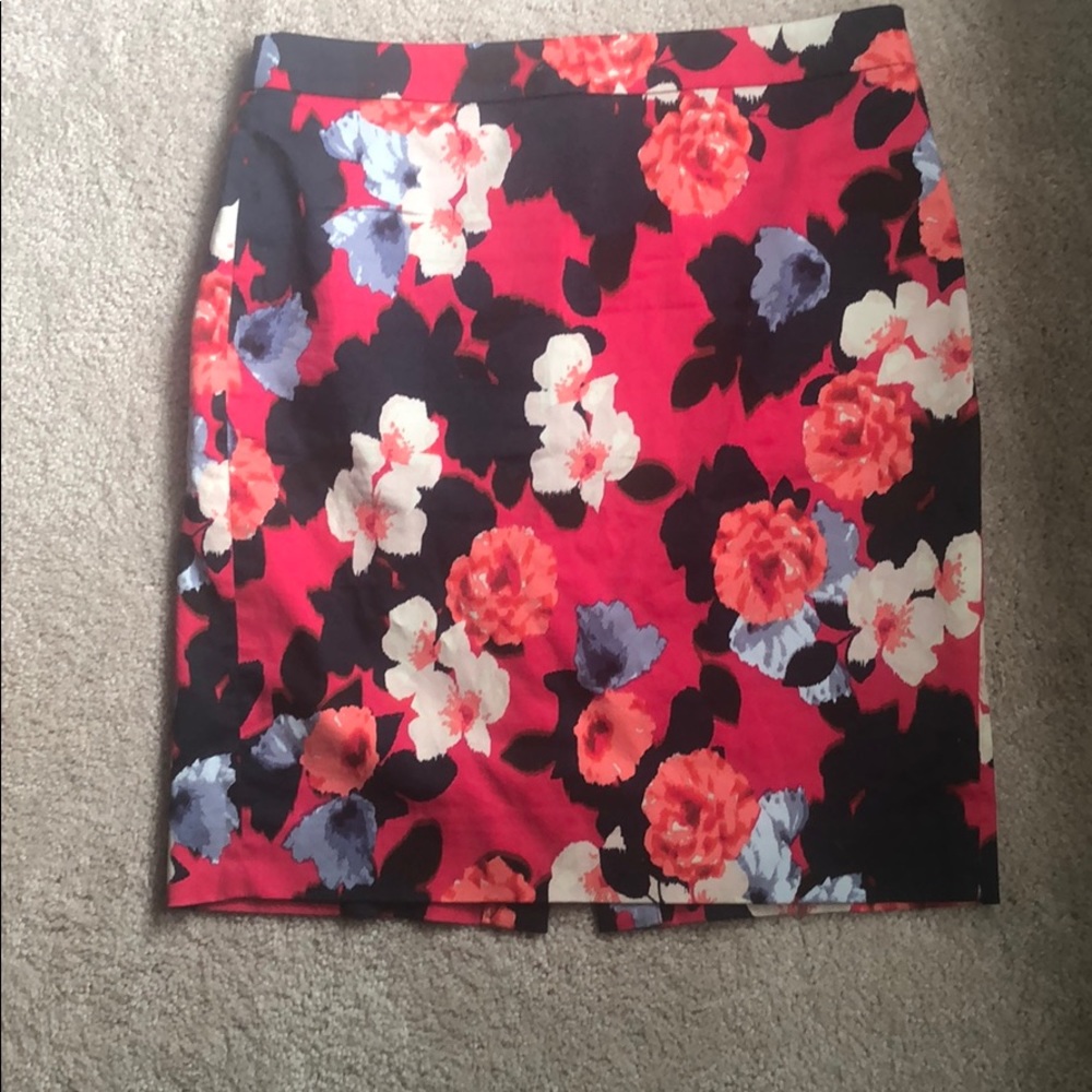 J crew floral pencil skirt